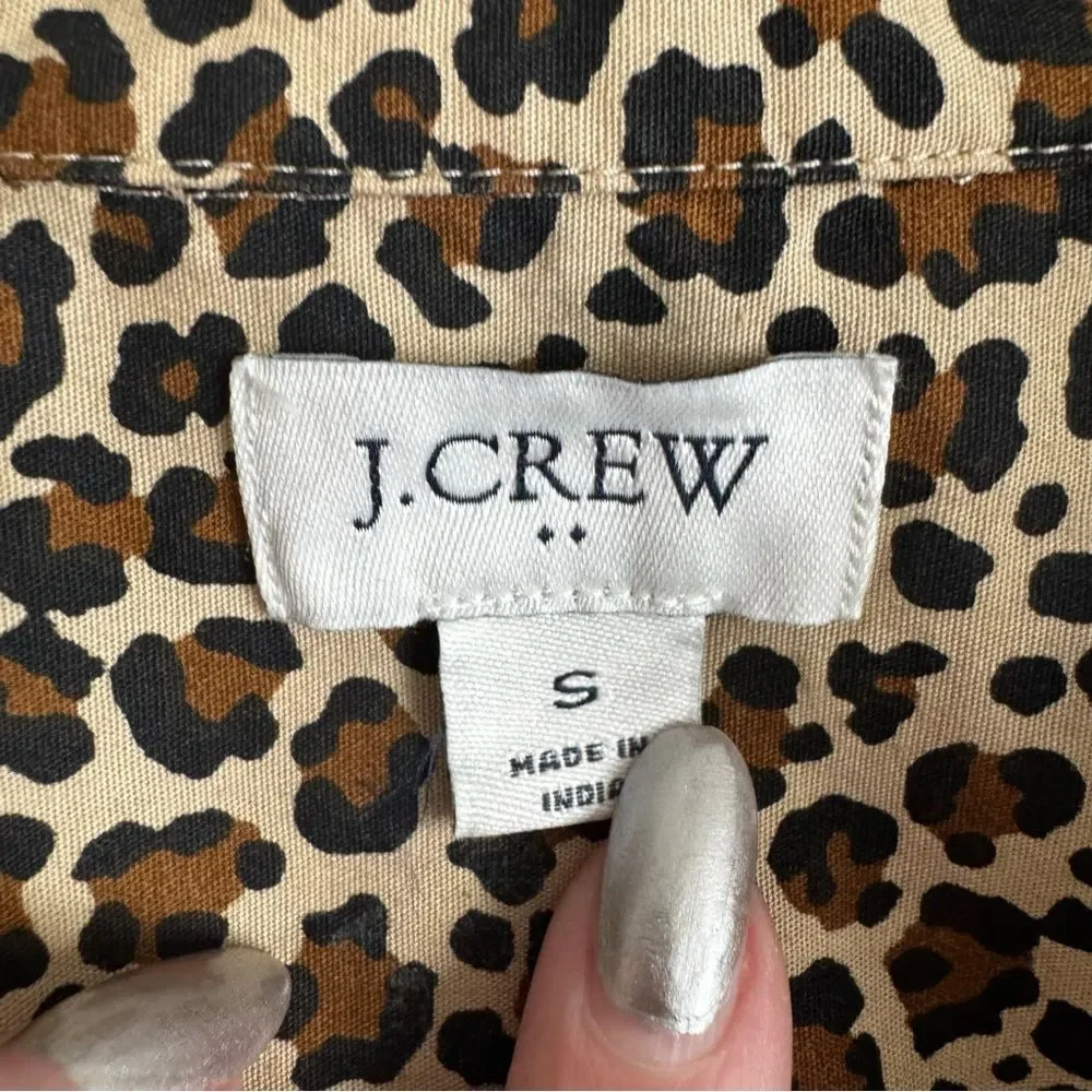 J. Crew Leopard Print Button Down Shirt
